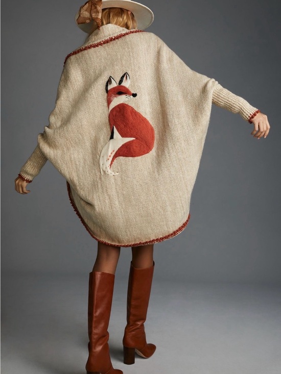 Anthropologie Sweaters - Anthropologie Fox Cardigan Sweater Cocoon 2x/3x